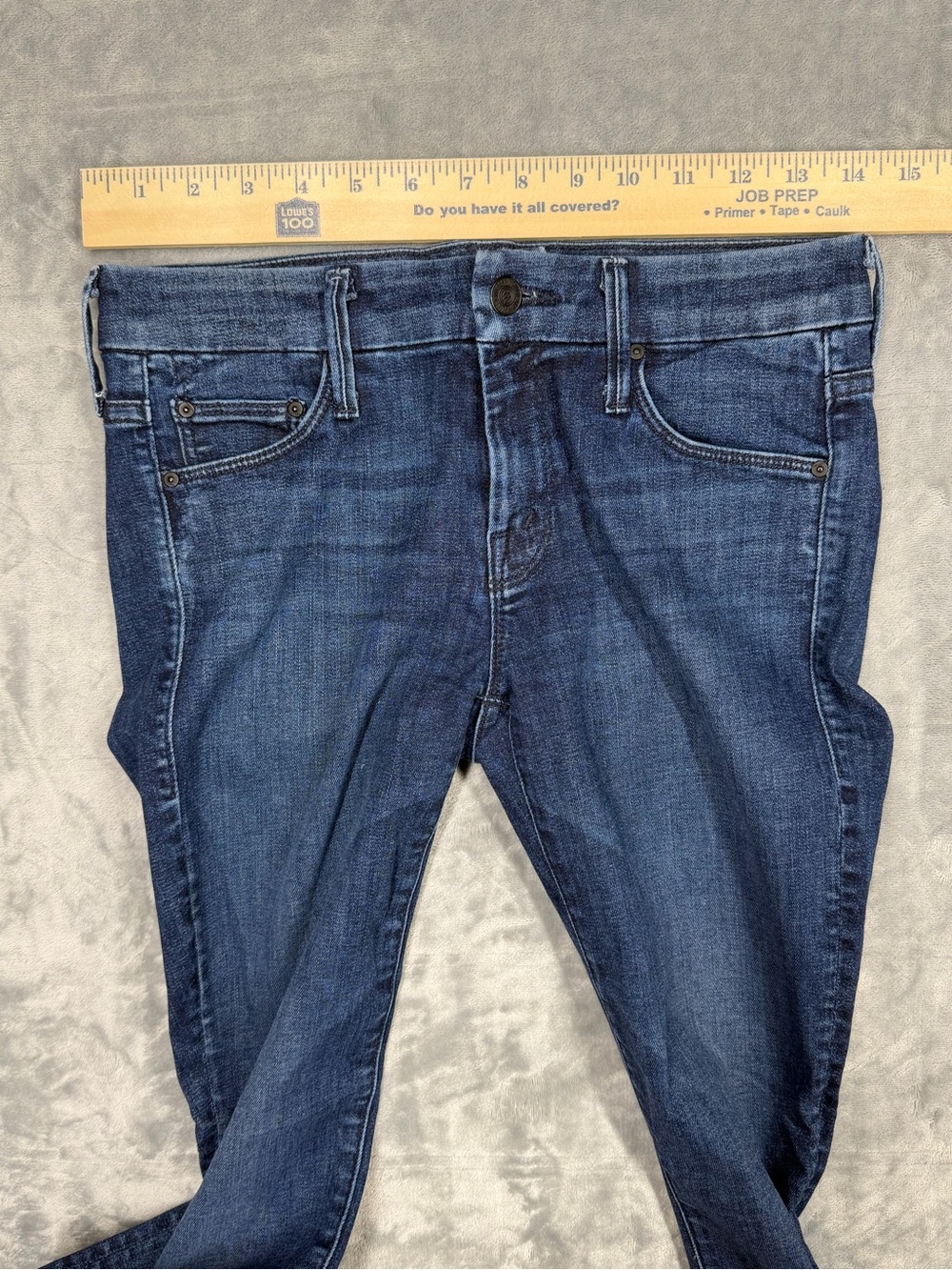 MOTHER The Looker Ankle Fray Jeans in Dark Wash - Picture 13 of 13